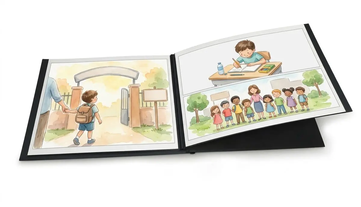 אלבום הדבקה כריכה קשה + 12 הדפסות 15 על 20 סֶנְטִימֶטֶר (לרוחב) - אלבום תמונות מודפס