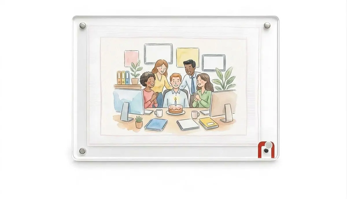 מסגרת אקריליק עם מגנט 10 על 15 סֶנְטִימֶטֶר - כולל תמונה מודפסת - תמונה מודפסת במסגרת לעמידה על מדף