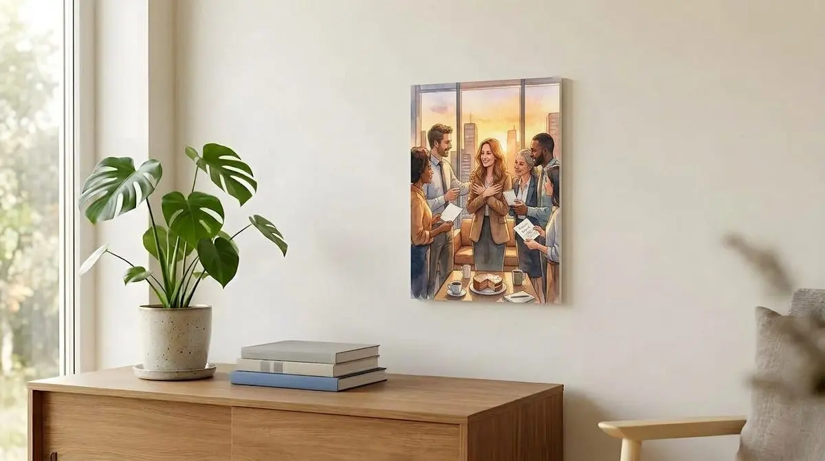 קאפה עם דבק 15 על 20 סֶנְטִימֶטֶר - תמונה מודפסת במסגרת לעמידה על מדף
