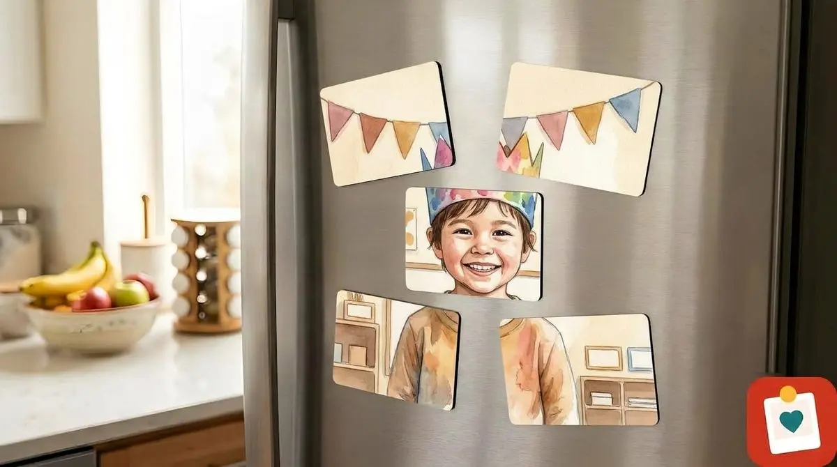 מגנט תמונה 7.5 על 10 סֶנְטִימֶטֶר - מגנט מתמונה אישית למקרר