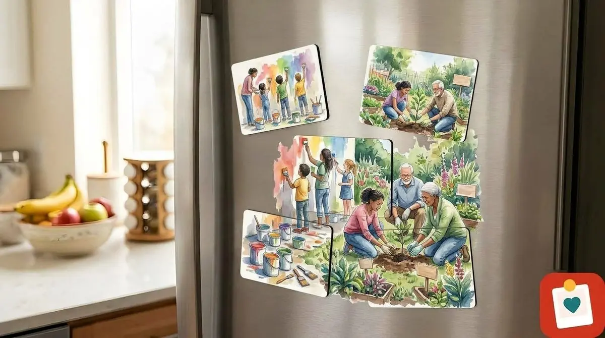 מגנט תמונה 7.5 על 10 סֶנְטִימֶטֶר - מגנט מתמונה אישית למקרר