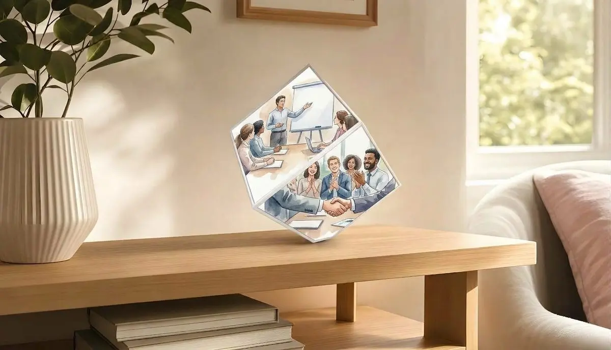 קוביה מסתובבת 10 על 10 סֶנְטִימֶטֶר - הדפסת תמונה על בלוק עץ
